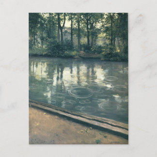 Postal Gustave Caillebotte - Los Yerres, lluvia