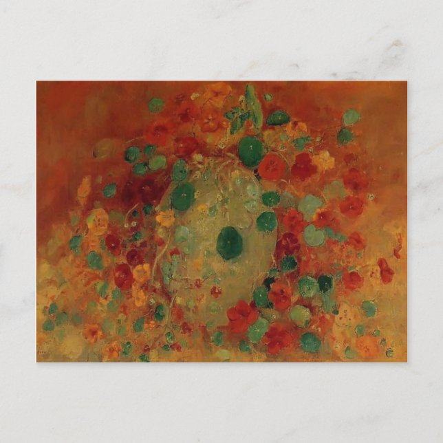 Postal Gustave Caillebotte-Nasturtiums (Anverso)