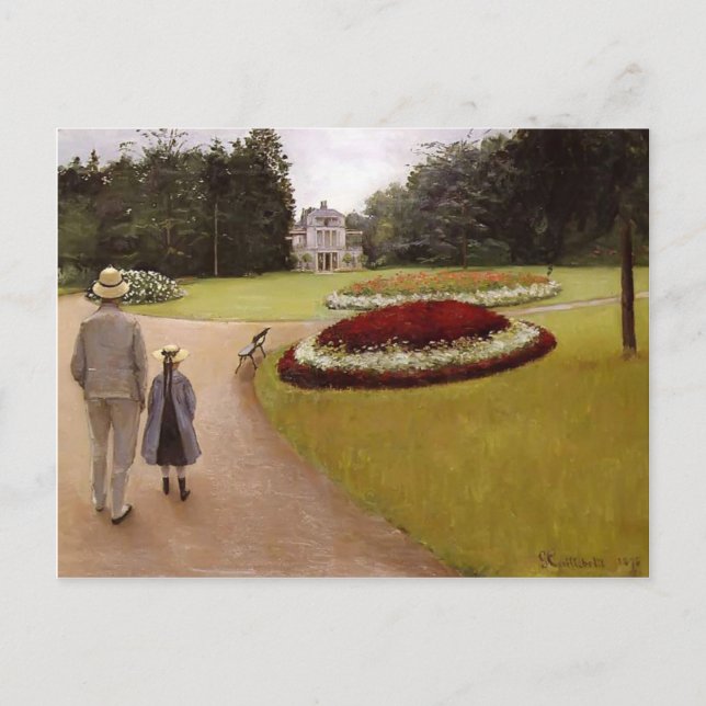 Postal Gustave Caillebotte-Park en Caillebotte (Anverso)