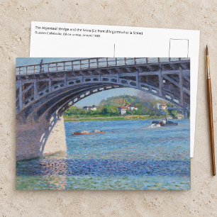 Postal Gustave Caillebotte - Puente de Argenteuil y Sena