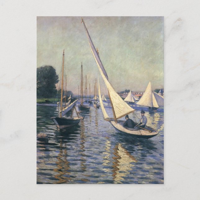 Postal Gustave Caillebotte - Regatta en Argenteuil (Anverso)