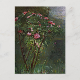 Postal Gustave Caillebotte - Rosa Bush en flor