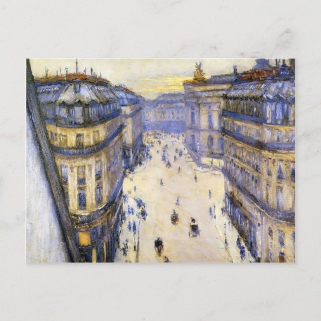 Postal Gustave Caillebotte - Rue Halevy de la sexta plant (Anverso)