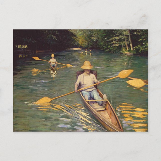 Postal Gustave Caillebotte Skiffs en Yerres (Anverso)