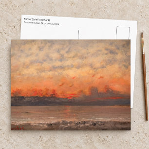 Postal Gustave Courbet - Atardecer