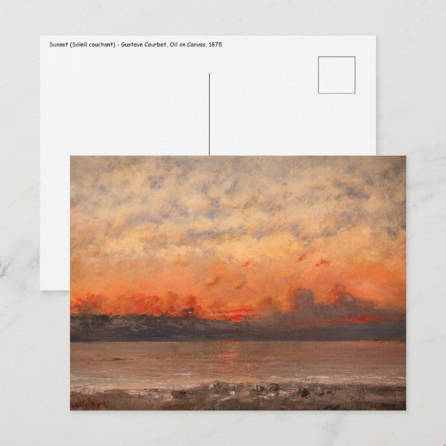 Postal Gustave Courbet - Atardecer (Anverso / Reverso)