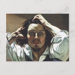 Postal Gustave Courbet - Autorretrato del hombre desesper