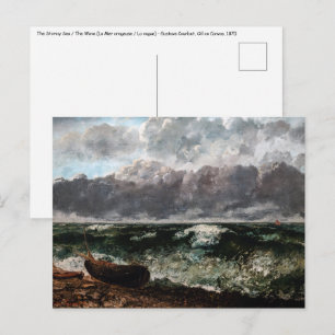 Postal Gustave Courbet - El Mar Tempestuoso / La Ola