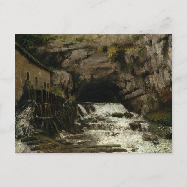 Postal Gustave Courbet - La fuente del Loue (Anverso)