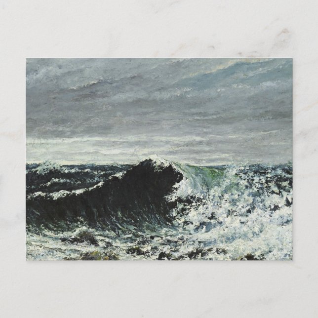 Postal Gustave Courbet - La ola (Anverso)