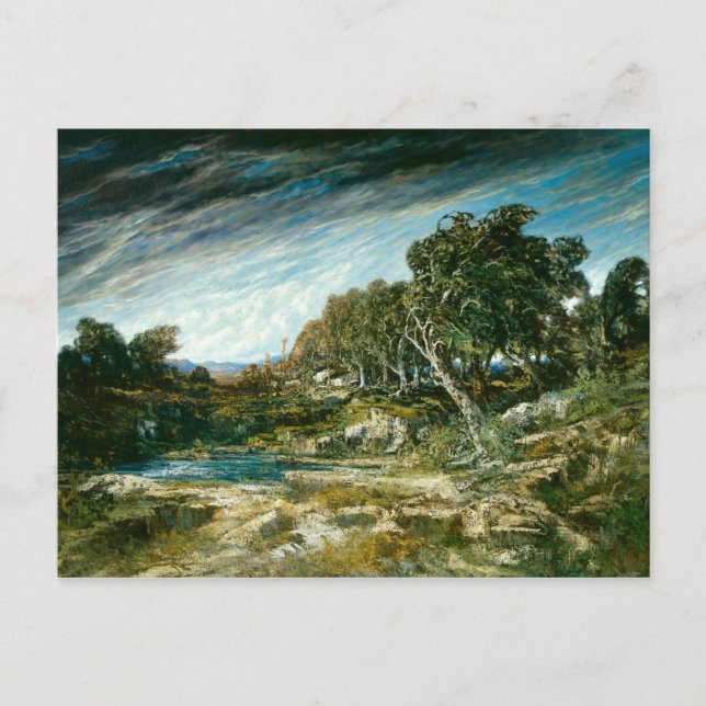 Postal Gustave Courbet - La ráfaga de viento (Anverso)