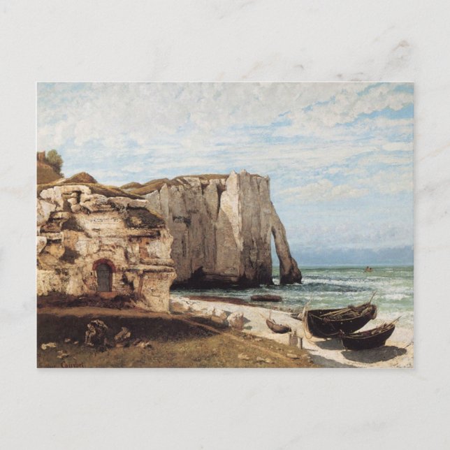 Postal Gustave Courbet - Los acantilados de etretat despu (Anverso)