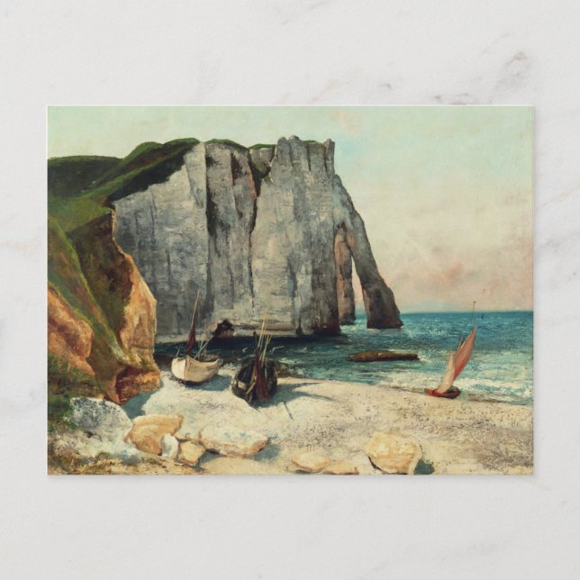 Postal Gustave Courbet | Los acantilados de Etretat, el p (Anverso)