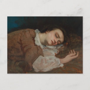Postal Gustave Courbet - Muchachas a orillas del Sena