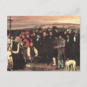 Postal Gustave Courbet - Un entierro en Ornans