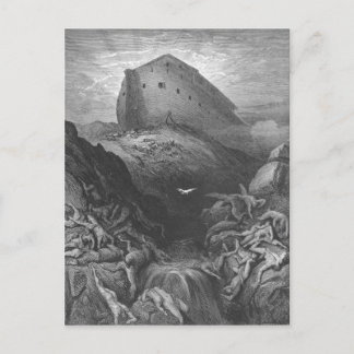 Postal Gustave Doré - Se envía una paloma fuera del arca