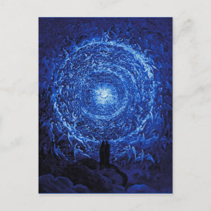 Postal Gustave Dore The White Rose (postal azul)