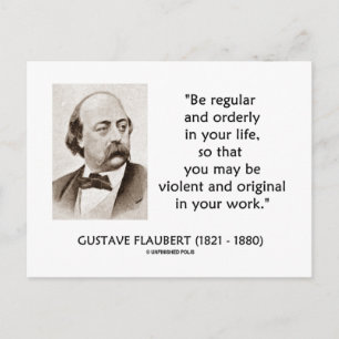 Postal Gustave Flaubert Violent Original En Tu Trabajo