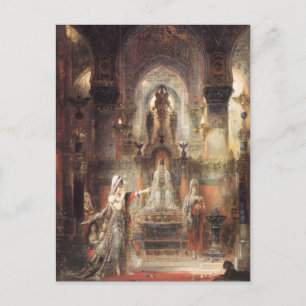 Postal Gustave Moreau - Salome bailando antes de Herodes