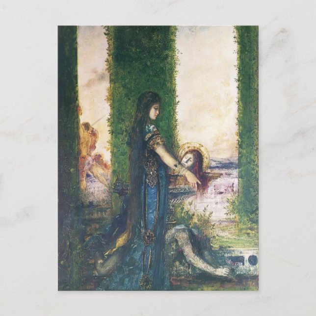 Postal Gustave Moreau: Salome en el Jardín (Anverso)