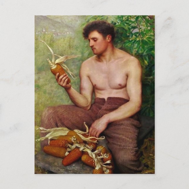 Postal Gustavo Courtois Trieur de Mais (Anverso)