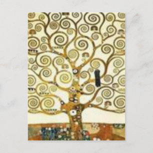 Postal Gustavo Klimt - el árbol de la pintura de la vida