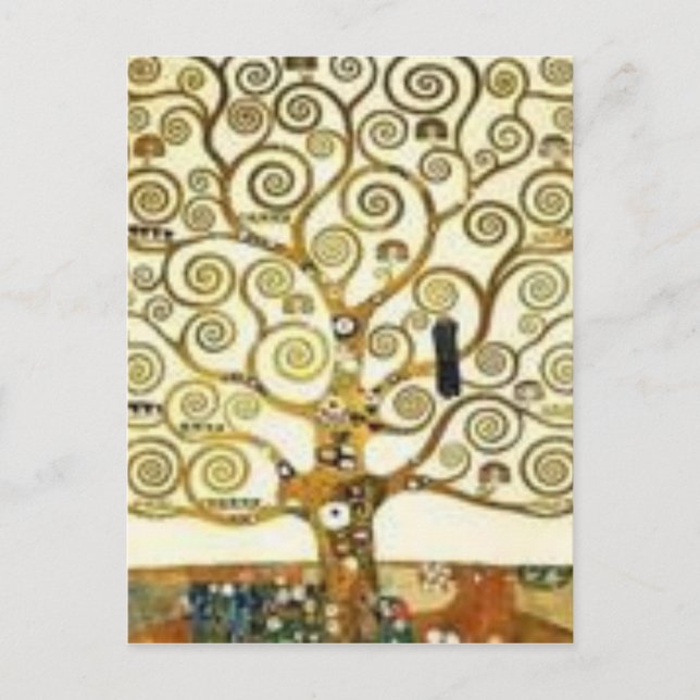 Postal Gustavo Klimt - el árbol de la pintura de la vida (Anverso)