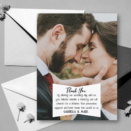 Postal ¡Gusto BOHO! Foto de boda Agradecimiento 