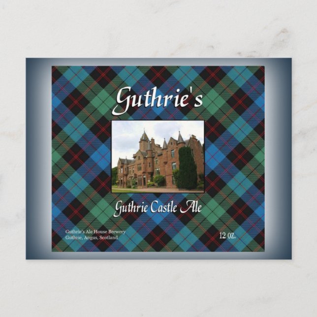 Postal Guthrie Castle Ale (Anverso)