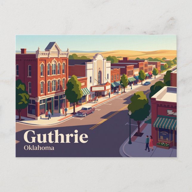 Postal Guthrie, Oklahoma, EE. UU. (Anverso)