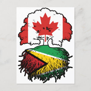 Postal Guyana Guyanesa Canadá canadiense árbol roba bande