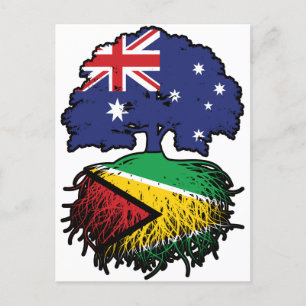 Postal Guyana Guyaneses Australia Árboles raíces