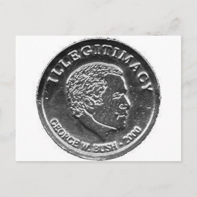 POSTAL GW BUSH PLATA ROBADA DE LA MONEDA ELECTORAL TARJET (Anverso)