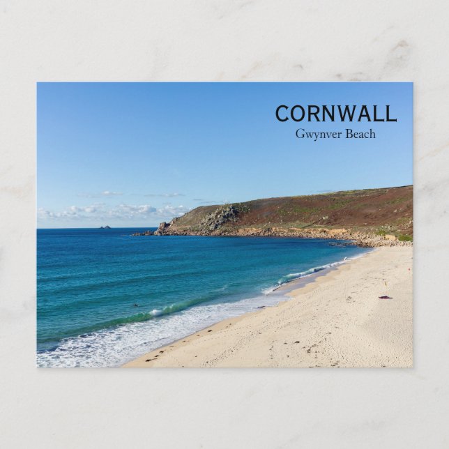 Postal Gwynver Beach Cornwall England  (Anverso)