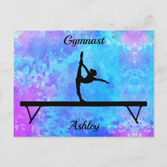 Postal Gymnastics Beam Watercolor (Anverso)