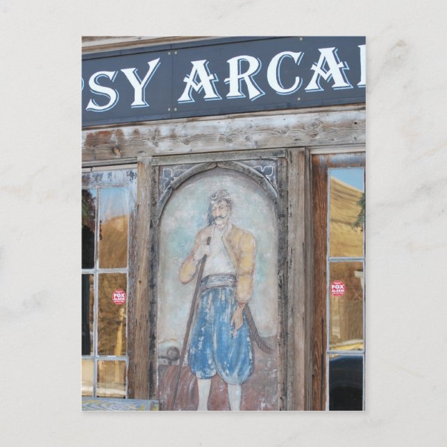 Postal Gypsy Arcade Ciudad de Nevada Ciudad Fantasma Mont (Anverso)