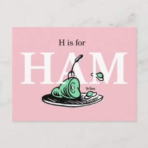 Postal "H es para HAM"   Diseño de alfabeto