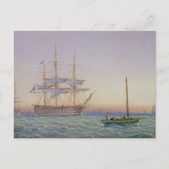 Postal H.M. Frigates en Anchor (Anverso)