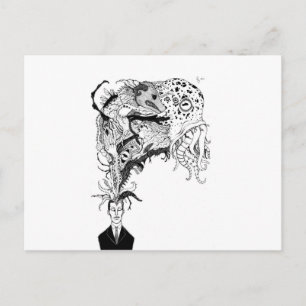 Postal H.P. Los monstruos de Lovecraft