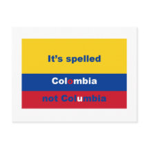 Ha deletreado Colombia no Columbia