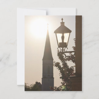 POSTAL HAAGER KIRCHTURM VON FREITREPPE MIT LATERNE