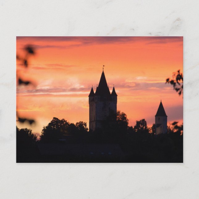 POSTAL HAAGER SCHLOSSTURM & KLEINER SCHLOSSTURM AM ABEND (Anverso)