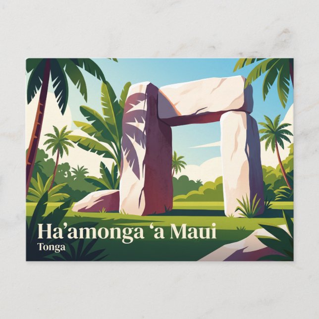 Postal Ha'amonga 'a Maui Tonga (Anverso)