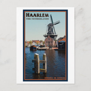 Postal Haarlem - Molino de viento Adriaan
