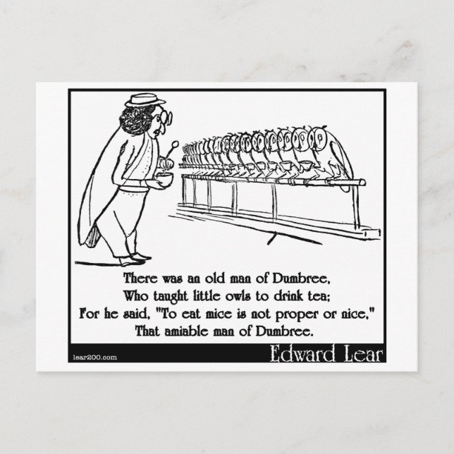 Postal Había un anciano de Dumbree (Anverso)