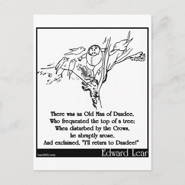 Postal Había un anciano de Dundee (Anverso)