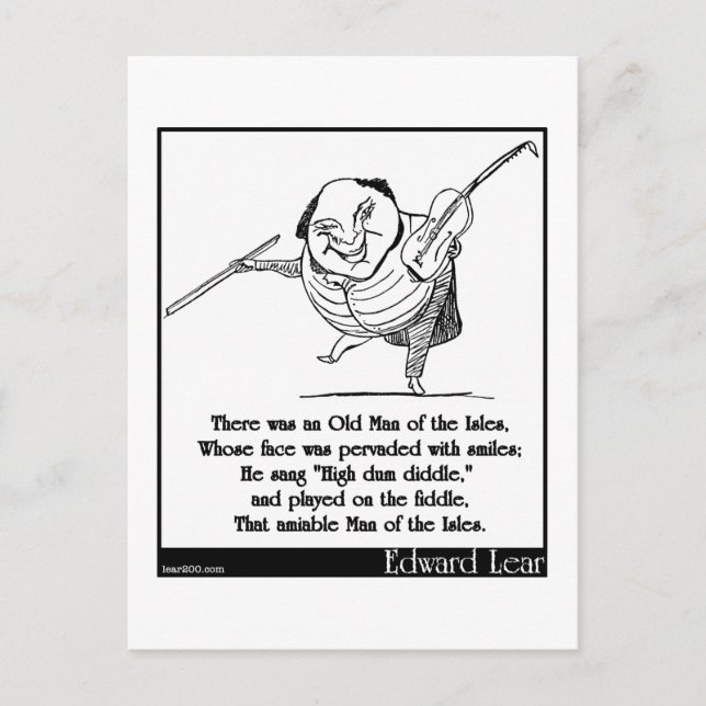 Postal Había un anciano de las Islas Limerick (Anverso)
