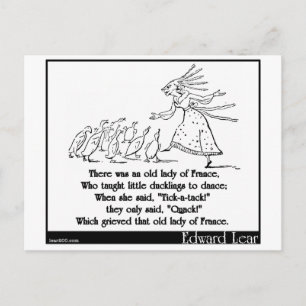 Postal Había una anciana dama de Francia
