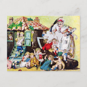 Postal Había una anciana que vivía en un zapato