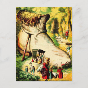 Postal Había una anciana que vivía en un zapato